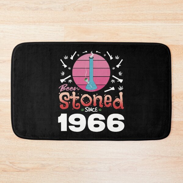 Item preview, Been stoned since 1966 (Pink retro vintage sunset with bong) designed and sold by YomeHayin.