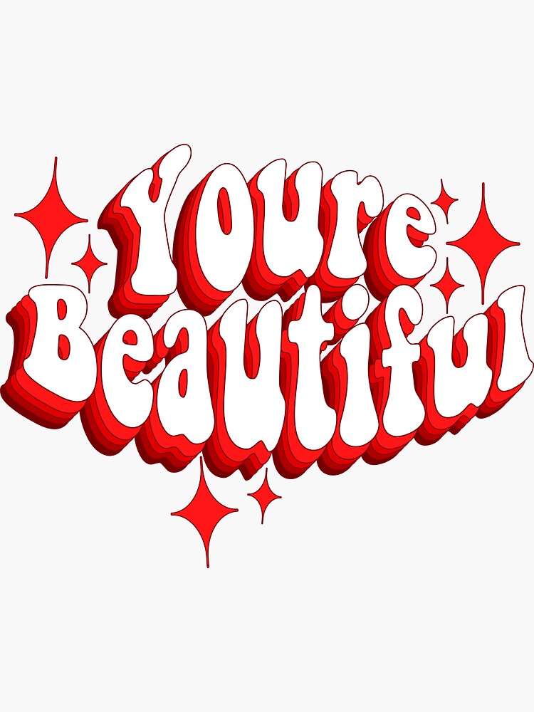 "Youre beautiful aesthetic self love quote" Sticker by Smoothievibes