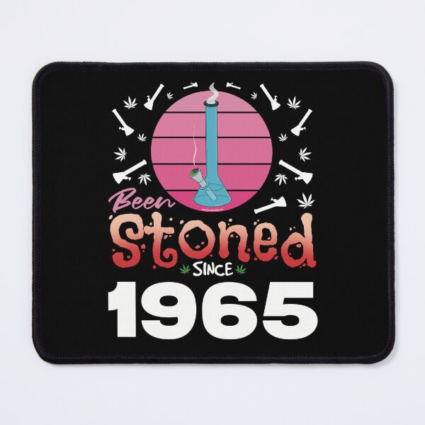 Item preview, Been stoned since 1965 (Pink retro vintage sunset with bong) designed and sold by YomeHayin.