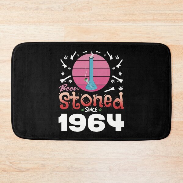 Item preview, Been stoned since 1964 (Pink retro vintage sunset with bong) designed and sold by YomeHayin.
