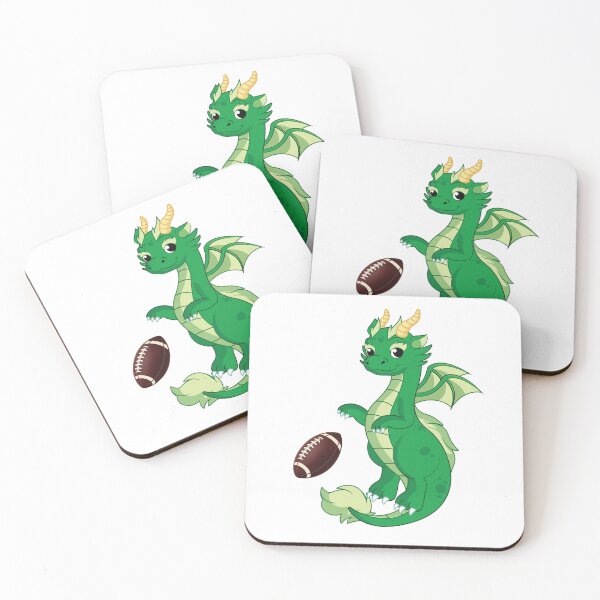 Item preview, Dragon Playing Rugby ,Funny Good Dragon Rugby Lovers Green Design designed and sold by pedrored369.