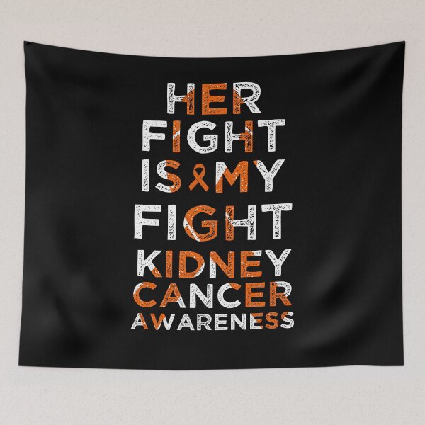 Item preview, Her Fight Is My Fight Kidney Cancer Awareness Orange Ribbon Vintage designed and sold by cssdru.