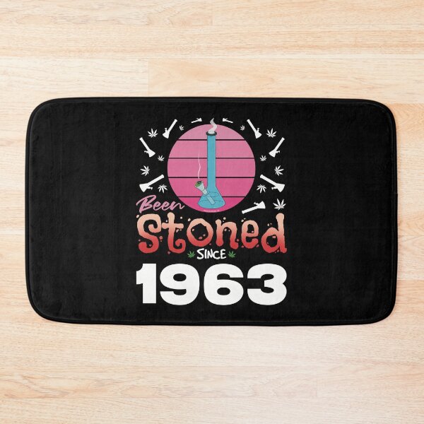 Item preview, Been stoned since 1963 (Pink retro vintage sunset with bong) designed and sold by YomeHayin.