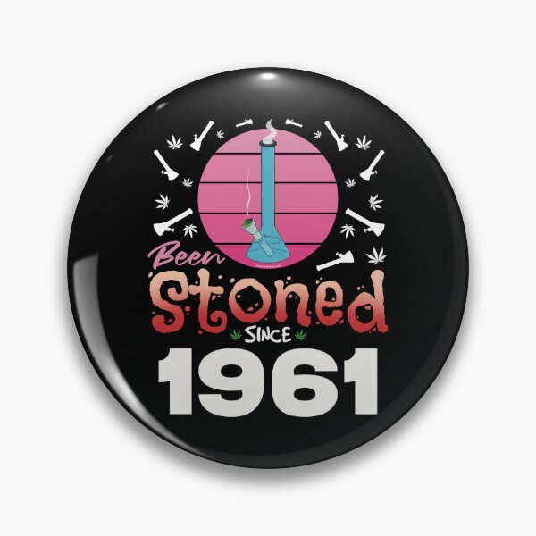 Item preview, Been stoned since 1961 (Pink retro vintage sunset with bong) designed and sold by YomeHayin.