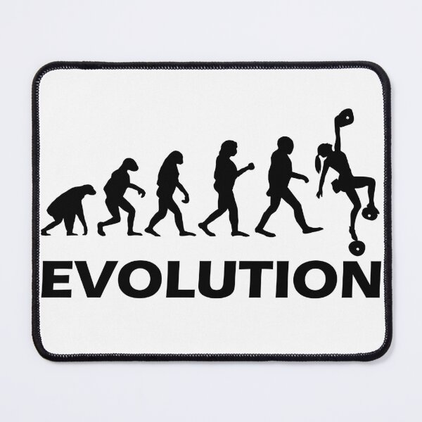 Item preview, Boulder Evolution lady gift women bouldering designed and sold by DerNerd.