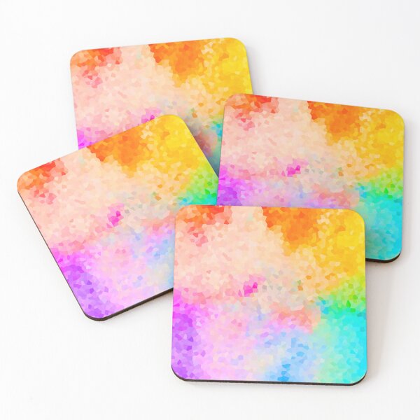 Item preview, Abstract art, watercolor mosaic style, bright happy colors designed and sold by Designbyfia.