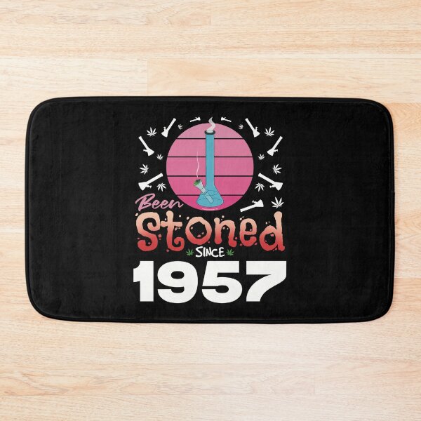 Item preview, Been stoned since 1957 (Pink retro vintage sunset with bong) designed and sold by YomeHayin.