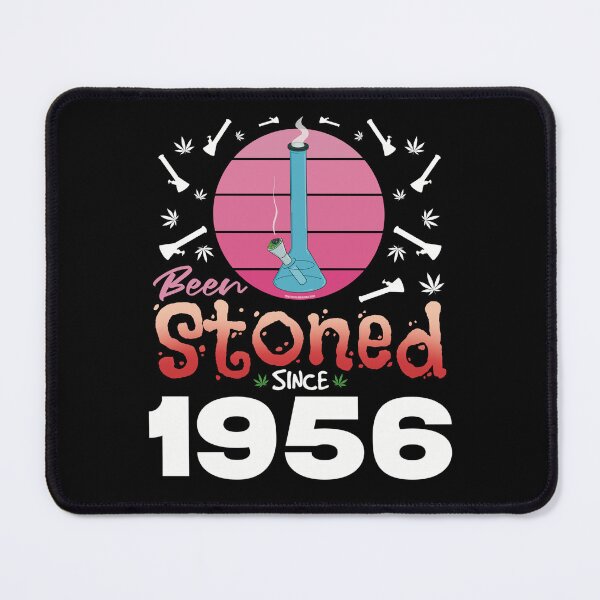 Item preview, Been stoned since 1956 (Pink retro vintage sunset with bong) designed and sold by YomeHayin.