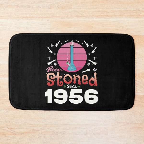 Item preview, Been stoned since 1956 (Pink retro vintage sunset with bong) designed and sold by YomeHayin.