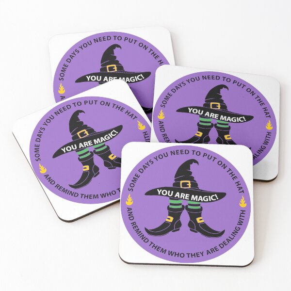Item preview, Some days you need to put on the hat and remind them who they are dealing with!! You are Magic! purple circle with black witch's boots designed and sold by infinitygrafix.