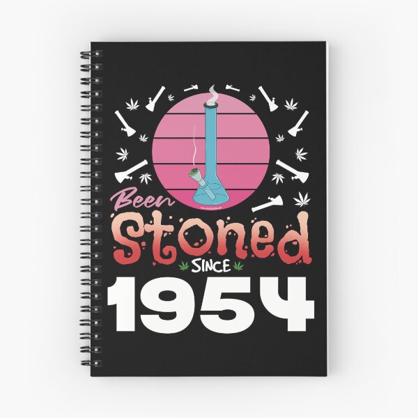 Item preview, Been stoned since 1954 (Pink retro vintage sunset with bong) designed and sold by YomeHayin.