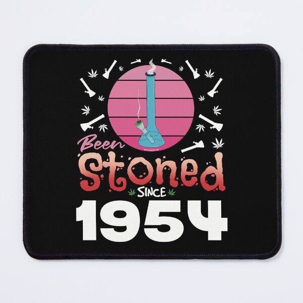 Item preview, Been stoned since 1954 (Pink retro vintage sunset with bong) designed and sold by YomeHayin.