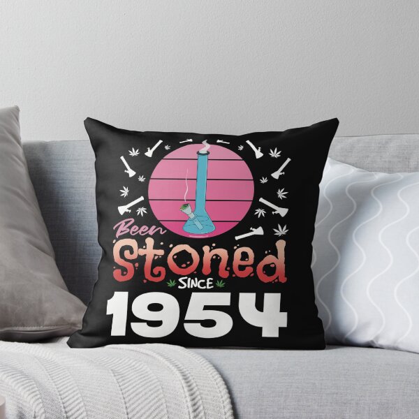 Item preview, Been stoned since 1954 (Pink retro vintage sunset with bong) designed and sold by YomeHayin.