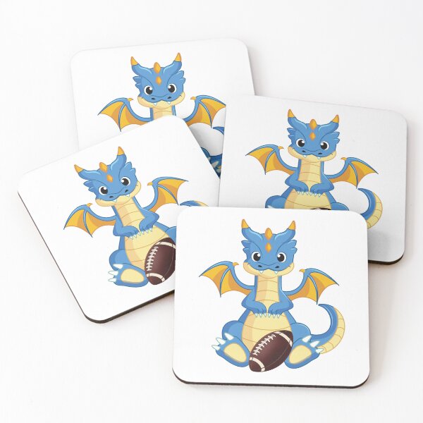 Item preview, Dragon Playing Rugby ,Funny Good Dragon Rugby Lovers Blue Design designed and sold by pedrored369.