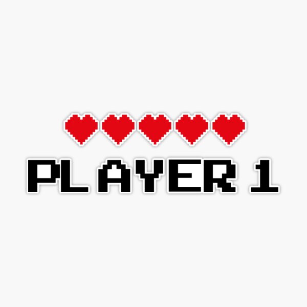 Player 1. t shirt player 1 player number one' Sticker