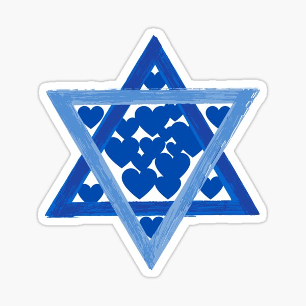 Item preview, Jewish Star filled with hearts designed and sold by NJGDesigns.