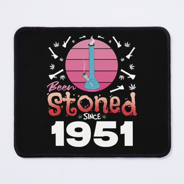 Item preview, Been stoned since 1951 (Pink retro vintage sunset with bong) designed and sold by YomeHayin.