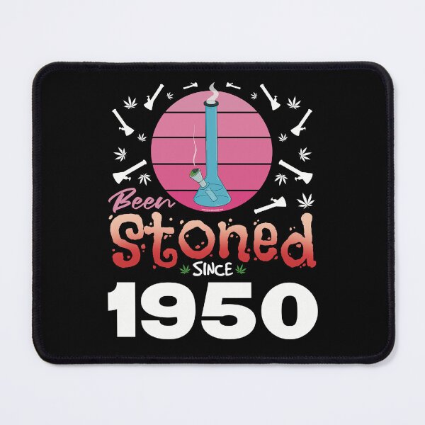 Item preview, Been stoned since 1950 (Pink retro vintage sunset with bong) designed and sold by YomeHayin.