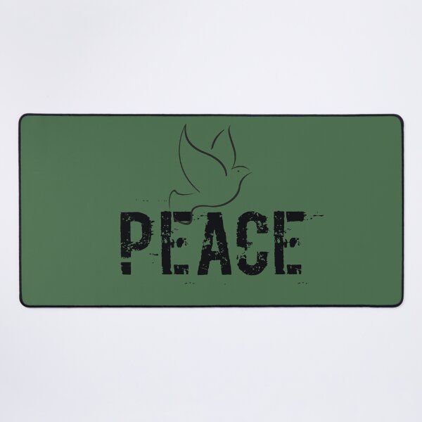 Item preview, PEACE Peace on khaki green with dove designed and sold by JANKETDesign.