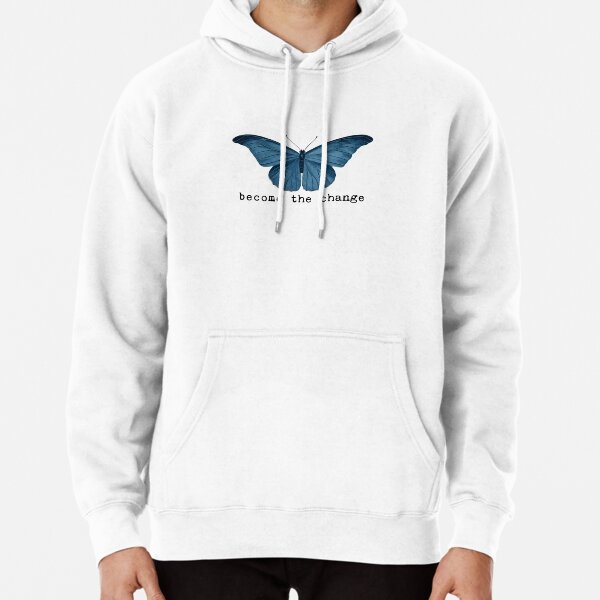 Yours truly cheap blue butterfly hoodie