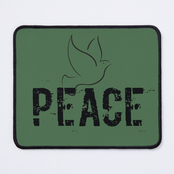 Item preview, PEACE Peace on khaki green with dove designed and sold by JANKETDesign.