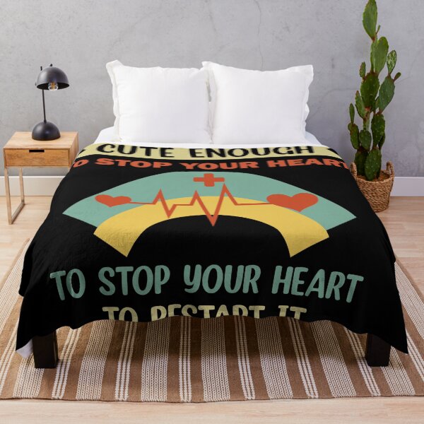 Item preview, Cute Enough to Stop Your Heart Skilled Enough to Restart It nurse designs designed and sold by Rami Khalifah.