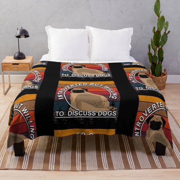 Item preview, introverted but willing to discuss dogs funny artistic retro sunset dog design style 3 designed and sold by SamRVstore.