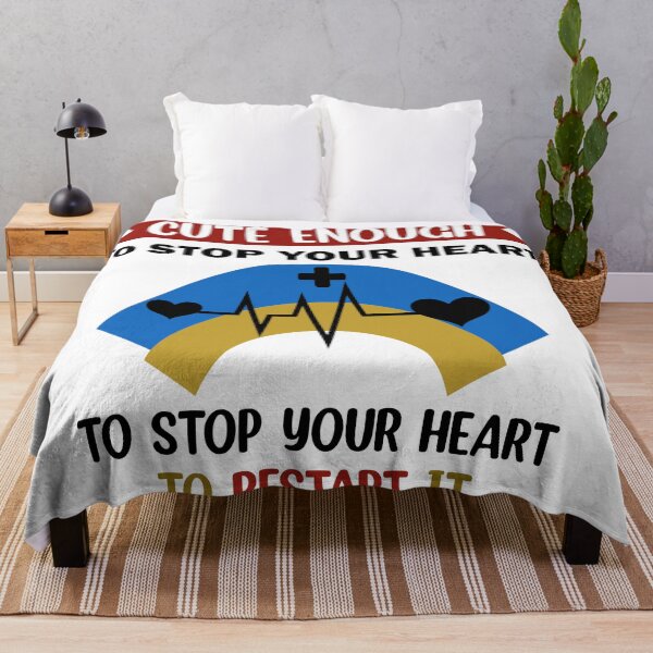 Item preview, Cute Enough to Stop Your Heart Skilled Enough to Restart It nurse designs designed and sold by Rami Khalifah.
