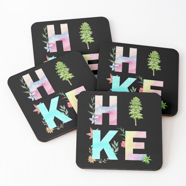 Item preview, Watercolor Hike Colorful Trees Flowers Plants Hiker Gift designed and sold by FazCreations.