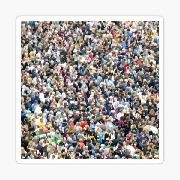 many-is-a-crowd-sticker-for-sale-by-elmuchachon-redbubble