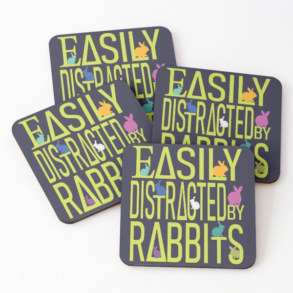 Item preview, Easily Distracted By Rabbits Funny Distraction Cute Bunny  designed and sold by FastHub.