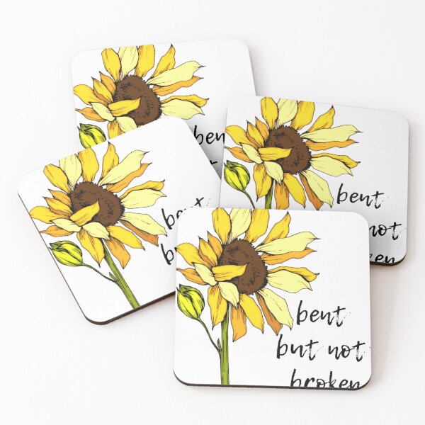 Item preview, Bent but not Broken Inspirational Sunflower  designed and sold by MochaMeli.