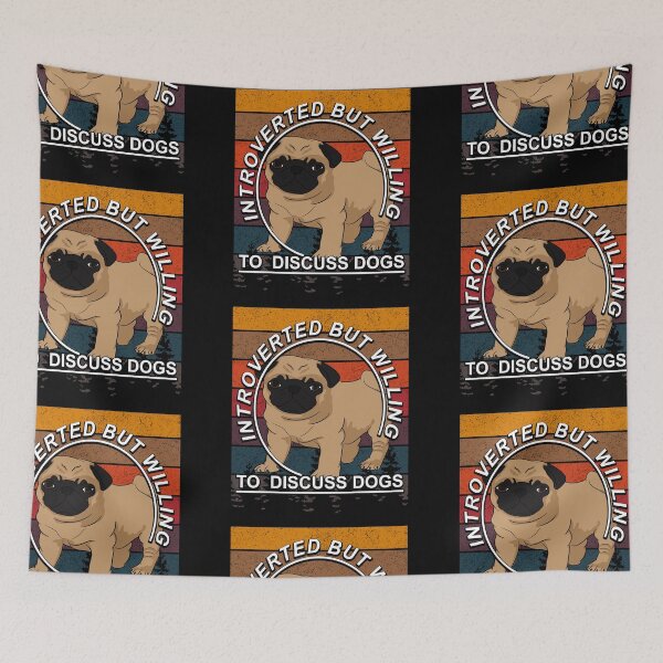 Item preview, introverted but willing to discuss dogs funny artistic retro sunset dog design style 5 designed and sold by SamRVstore.