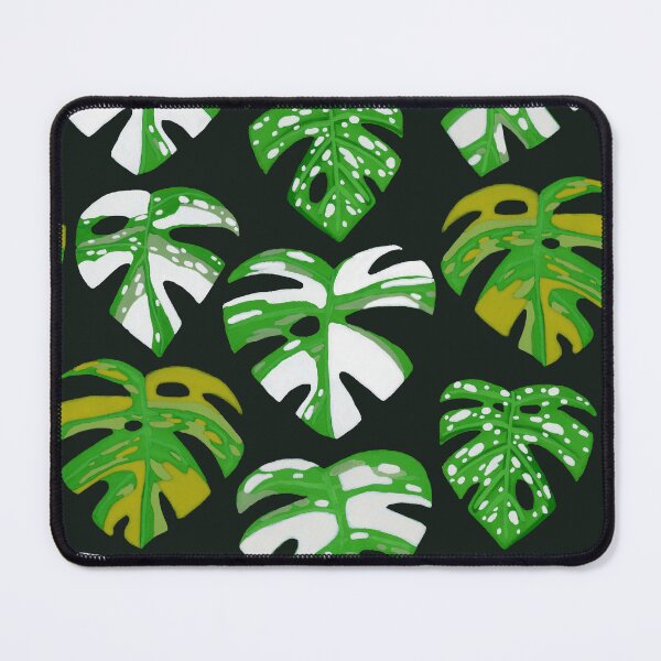 Item preview, Variegated Monstera Pattern in Gouache-Dark designed and sold by paintedpansy.