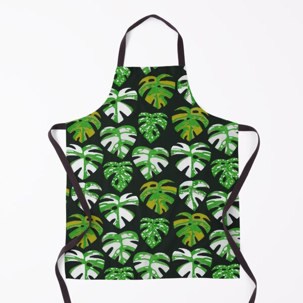 Item preview, Variegated Monstera Pattern in Gouache-Dark designed and sold by paintedpansy.