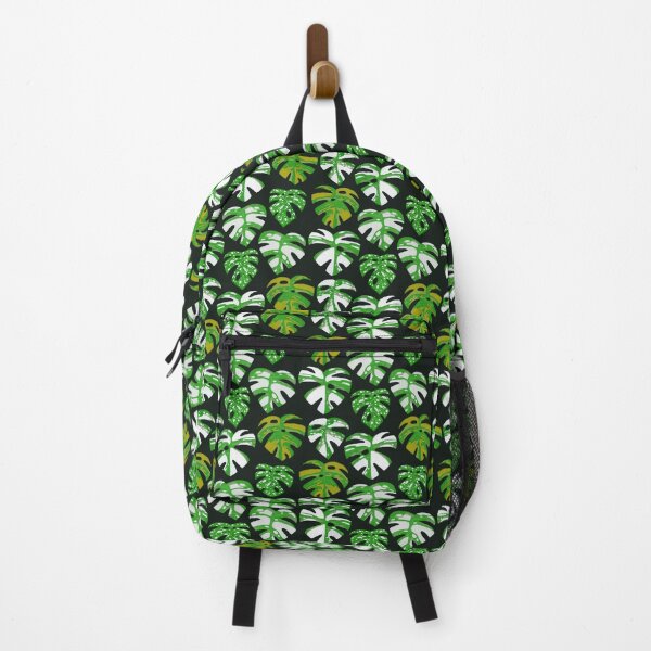 Item preview, Variegated Monstera Pattern in Gouache-Dark designed and sold by paintedpansy.