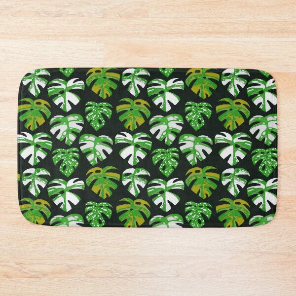 Item preview, Variegated Monstera Pattern in Gouache-Dark designed and sold by paintedpansy.