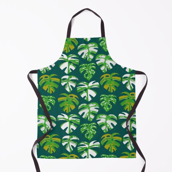 Item preview, Variegated Monstera Pattern in Gouache-Teal designed and sold by paintedpansy.
