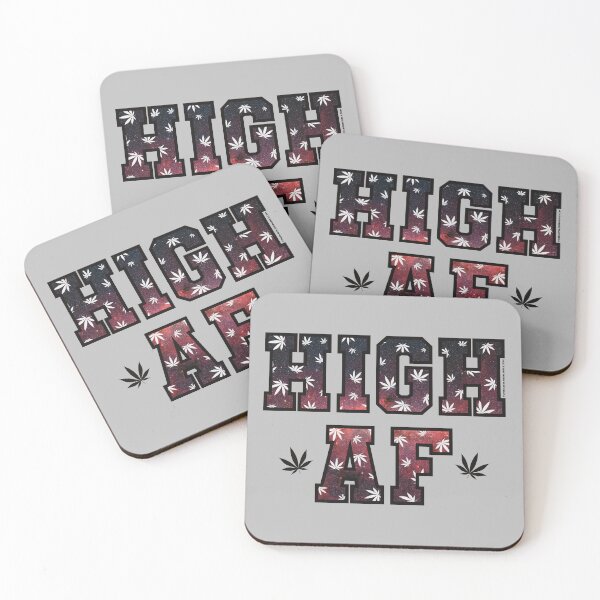 Item preview, High af pot leaf pattern red space designed and sold by YomeHayin.