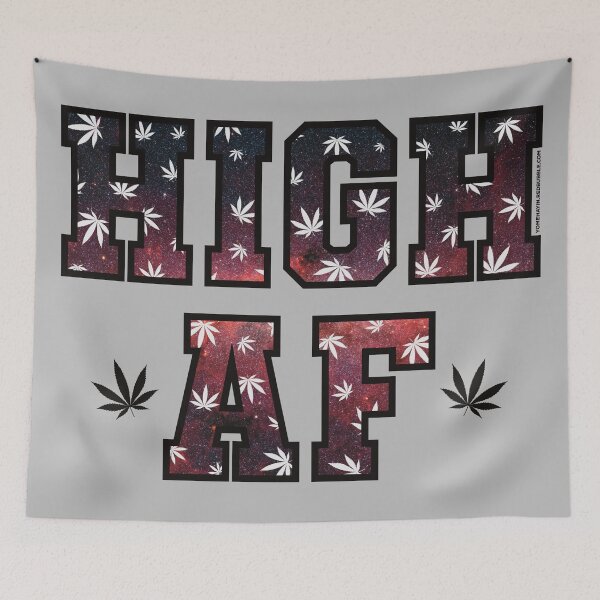 Item preview, High af pot leaf pattern red space designed and sold by YomeHayin.