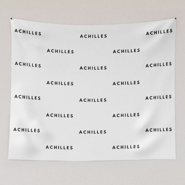 Item preview, Achilles Greek Mythology Demigod Black Typography designed and sold by OnyxMoonDesigns.
