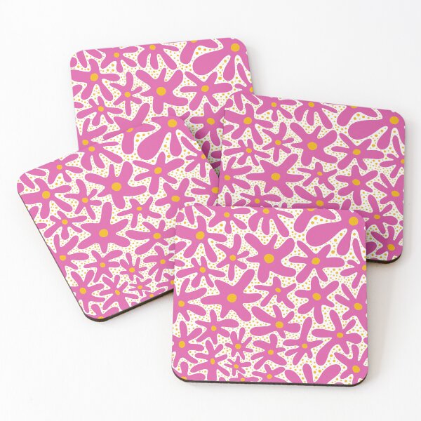 Item preview, Splat flowers pink yellow white designed and sold by Kimmygowland.