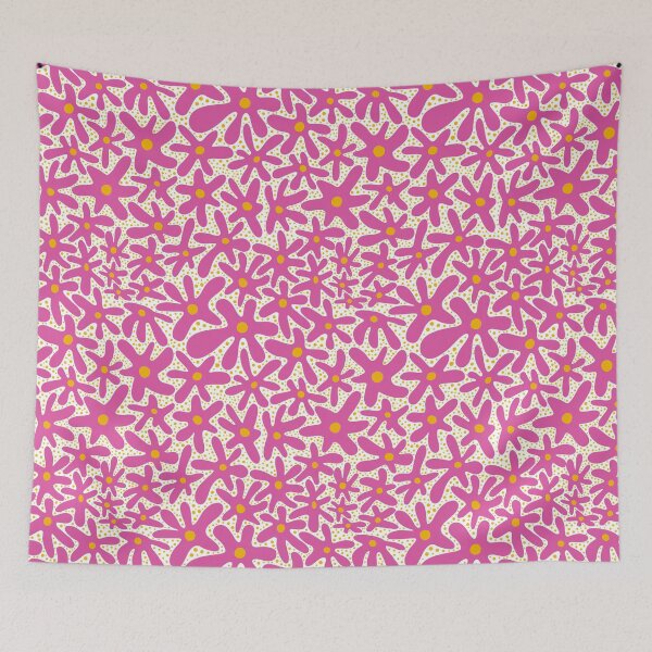 Item preview, Splat flowers pink yellow white designed and sold by Kimmygowland.