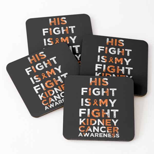 Item preview, His Fight Is My Fight Kidney Cancer Awareness Orange Ribbon Vintage designed and sold by cssdru.