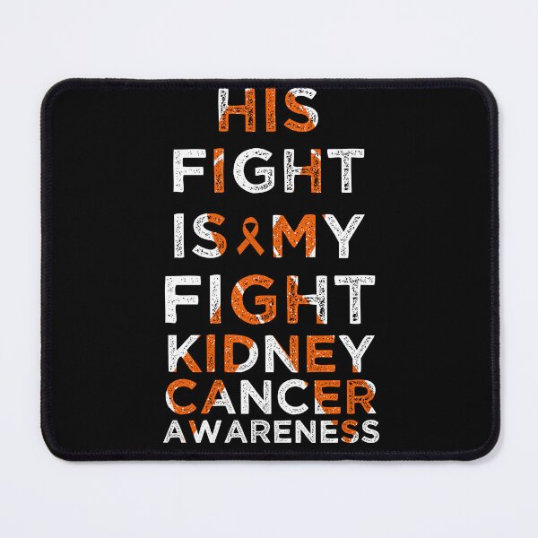 Item preview, His Fight Is My Fight Kidney Cancer Awareness Orange Ribbon Vintage designed and sold by cssdru.