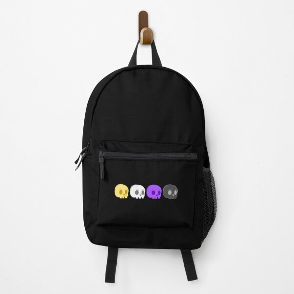 Item preview, Subtle Nonbinary Pride Flag, Discreet Enby Pride, Creepy Cute Pastel Goth Skull, LGBTQ designed and sold by SweetestPrints.