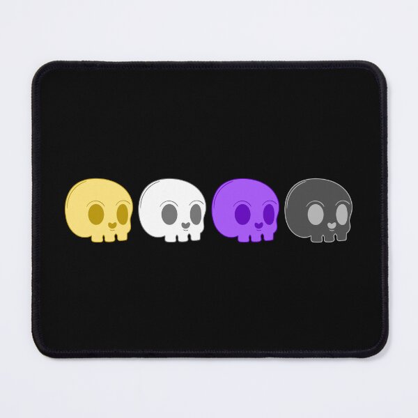 Item preview, Subtle Nonbinary Pride Flag, Discreet Enby Pride, Creepy Cute Pastel Goth Skull, LGBTQ designed and sold by SweetestPrints.
