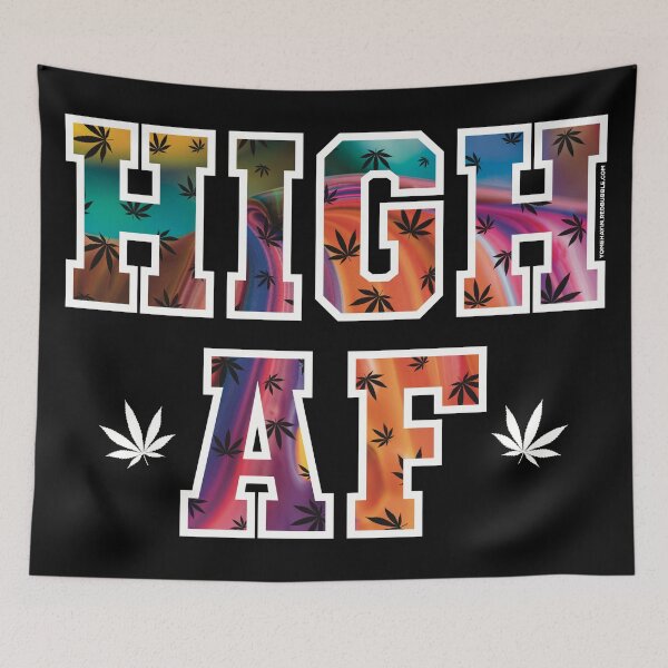 Item preview, High af pot leaf pattern flowing colors designed and sold by YomeHayin.
