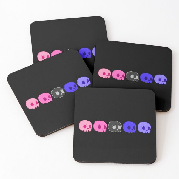 Item preview, Subtle Omnisexual Pride Flag, Discreet Omni Pride, Creepy Cute Pastel Goth Skull, LGBTQ designed and sold by SweetestPrints.