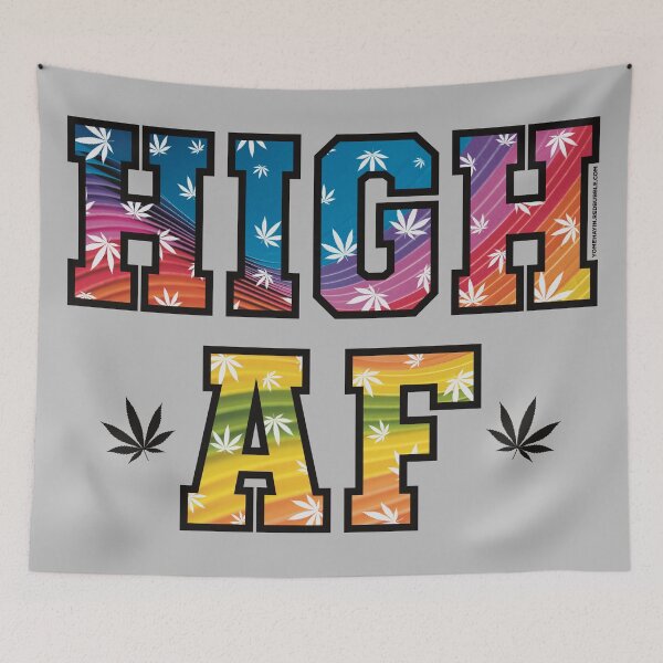 Item preview, High af pot leaf pattern rainbow swirls designed and sold by YomeHayin.
